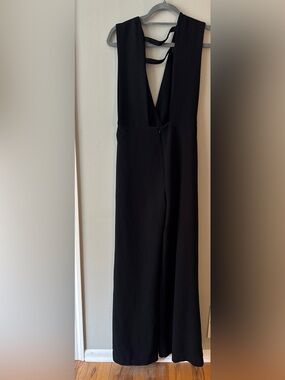Black Strappy-Back Women's Jumpsuit